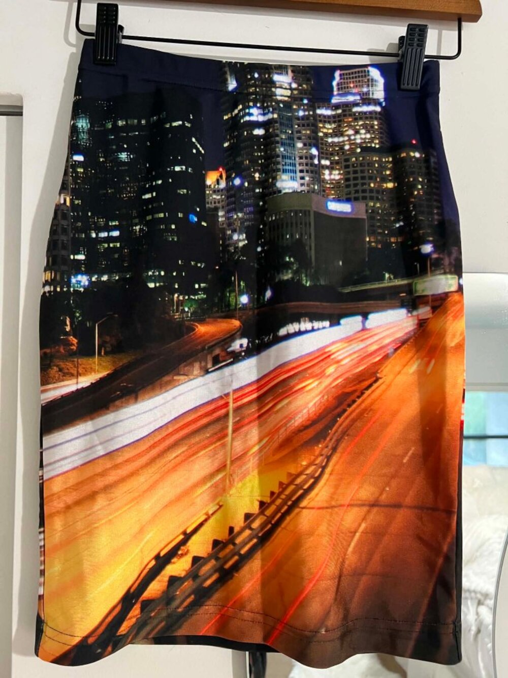 Reversible Cityscape printed skirt, size S